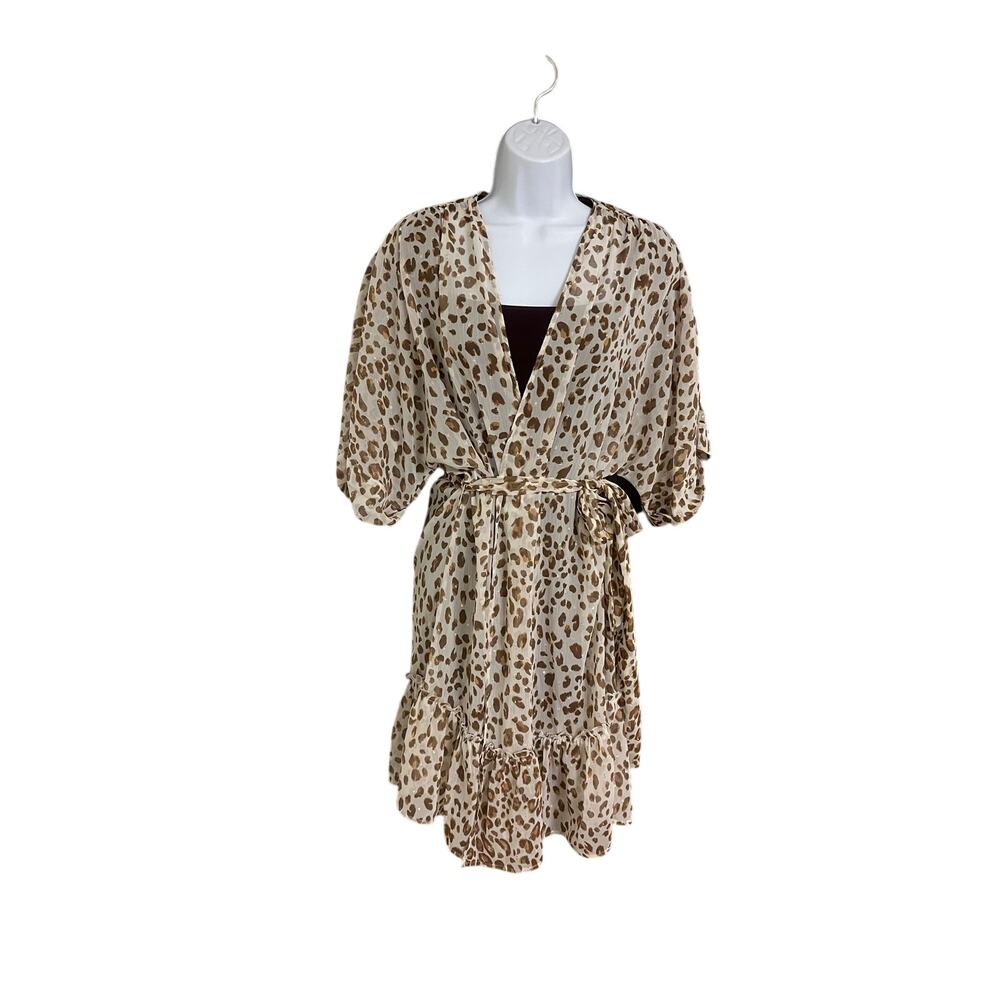 Express Animal Print Kimono Duster